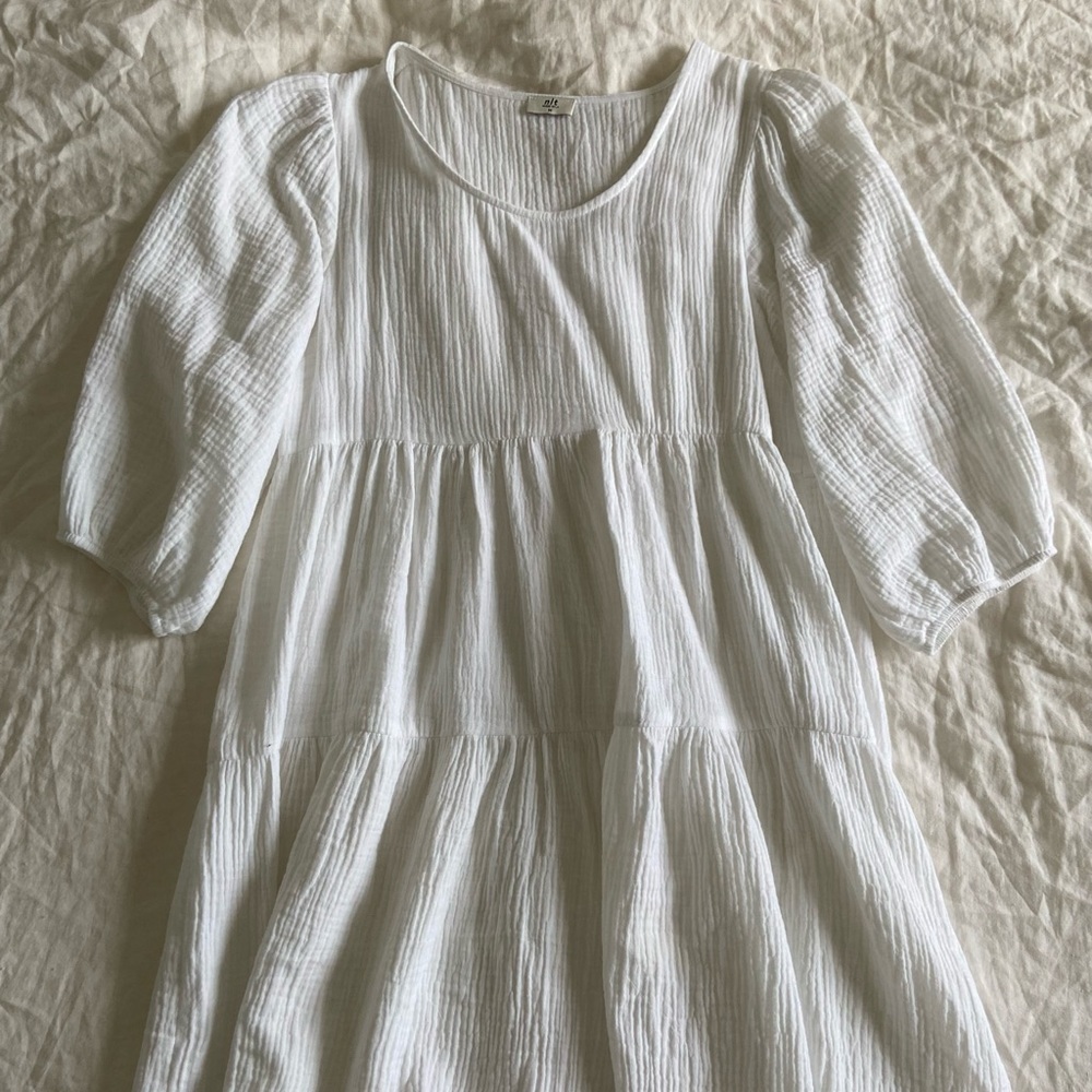 SOLD!! No Less Than LA white baby doll dress